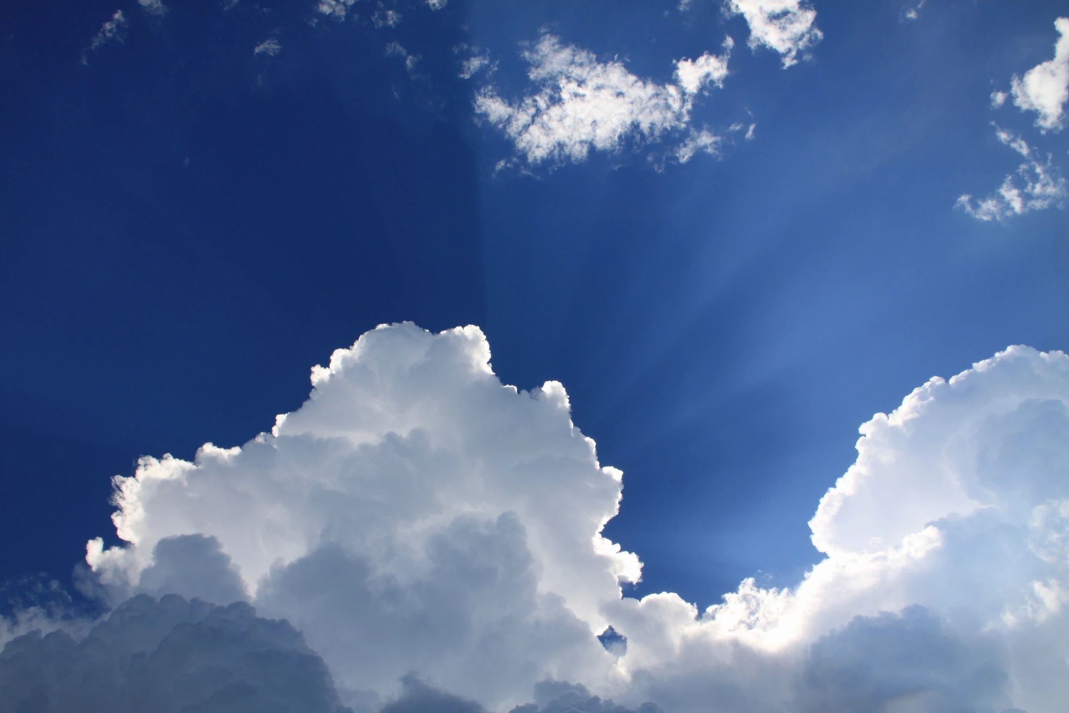 Blue sky with white clouds